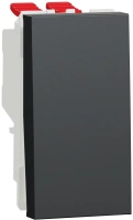 Переключатель одноклавишный перекрестный схема 7, 10 AX, 250В Unica Modular Schneider Electric NU310554 антрацит