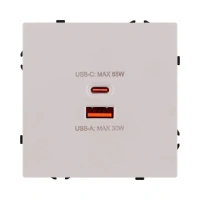 Розетка USB A+C 65W, кашемир бархат Brionilux серия Z (ZG024CM)