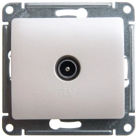 Розетка TV одиночная 1DB Systeme Electric Glossa, перламутр GSL000691