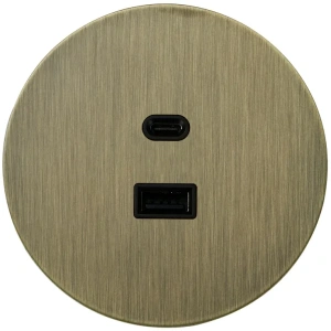Розетка USB внутр. монтажа АРТ (бронза) Salvador ART EU030112