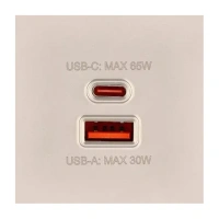 Накладка розетки USB A+C 65W, Кашемир бархат Brionilux серия G Plast (GPN024CM)