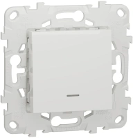 Переключатель 1-клавишный с подсветкой схема 6а Unica NEW Schneider Electric белый NU520318N