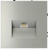 Розетка компьютерная RJ45 кат.6 Voltum S70 сталь Soft touch пластик (VLS060105)