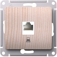 Розетка компьютерная Systeme Electric Glossa RJ45 кат. 5e, механизм, СОСНА GSL001581K