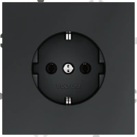 Розетка с заземлением 16А Voltum S70 графит Soft touch пластик (VLS040107)