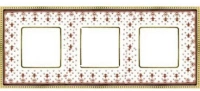 Рамка 3-пост фарфор Fede New Belle Epoque porcelain FD01473MAOB