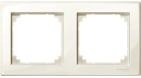 Двухместная рамка слоновая кость M Smart Merten MTN478244 Schneider Electric