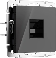 Розетка rj-45 Werkel акрил черный вкладная клемма (W1181048)