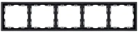 Рамка 5-постовая, черный бархат Brionilux серия Z (ZGR5BK)