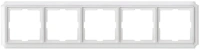 Рамка 5-постовая Merten Antique Schneider Electric MTN483519, полярно-белый