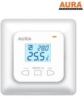 Терморегулятор AURA LTC 440 белый (двухзонный) (CN746)