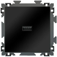 Розетка USB CGSS цв. Черный PL-W201U-BCM