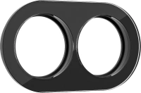 Рамка из стекла на 2 поста черный Werkel Favorit Runda черный W0025108
