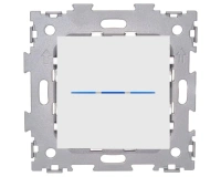 Сенсорный проходной диммер на одну линию со стеклянной панелью CGSS AMG-F33P-WCG