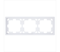 Рамка серия FD 3-постовая, цвет белый глянцевый Jasmart FD1003W