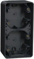 Двойной бокс для накладного монтажа вертикальный, IP55 Mureva Styl Schneider Electric MUR37912, антрацит