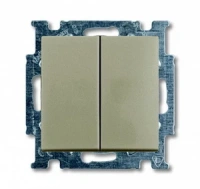 Выключатель 2-клав. шампань ABB Basic 55 2CKA001012A2167