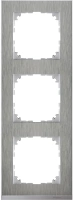 Рамка 3-постовая Schneider Electric M-Pure Merten Systeme M, нержавеющая сталь/алюминий MTN4030-3646
