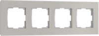 Рамка из стекла на 4 пост Werkel Senso дымчатый soft-touch W0043117