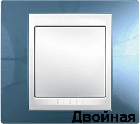Рамка 2-пост горизонт. Голубой лед Schneider Unica MGU6.004.554