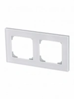 2 постовая рамка белое стекло ABB Zenit 2CLA227200N3001