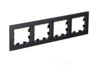 Рамка 4-постовая Systeme Electric AtlasDesign Nature, металл оникс ATN312304