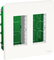 Блок скрытой установки 2х2 Unica Systeme+ Schneider Electric NU172418 белый