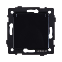 Розетка штепсельная SCHUKO 16A/250 В с крышкой, черный Kollinger REA-006BK для Aspekt, Eleganz, Reflex