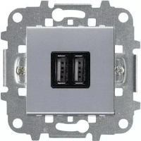 USB зарядка серебряная ABB Zenit 2CLA228500N1301|2CLA227190N1001