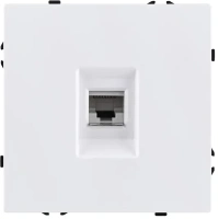Розетка Ethernet RJ45 Cat.6, белый бархат Brionilux серия Z (ZG017WH)