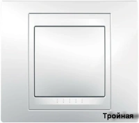 Рамка 3-пост горизонт. Белый Schneider Unica MGU6.006.18