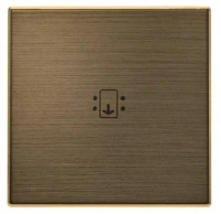Карточный выключатель + подс. античная латунь ABB Sky Niessen 2CLA811400A1001|2CLA851400A1201