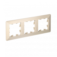 Рамка 3-поставая универсальная Systeme Electric (Schneider Electric) AtlasDesign Air, бежевая ATN220203