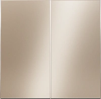 Перекрестный переключатель двухклавишный 10А Voltum S70 METAL платина Soft touch металл (VLS0205M + VLSM000310)