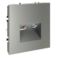 Розетка телевизионная TV+RJ45 кат. 6 Voltum S70 пластик сталь Soft touch (VLS060705)