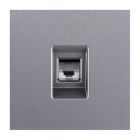 Накладка розетки телефонной RJ11, Серый бархат Brionilux серия Z (ZGN019GY)