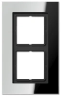 Рамка двухместная цвет хром Jung LS990 LSP982GCR