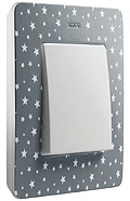 Рамка 1-пост Звезды-Холодный серый Simon 82 Detail Original 8200610-223