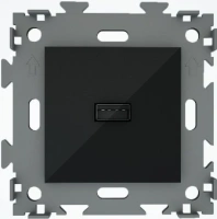Розетка USB CGSS цв. Черный GL-W201U-BCM