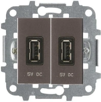 USB зарядка антрацит ABB Zenit 2CLA218520N1801x2|2CLA227190N1001
