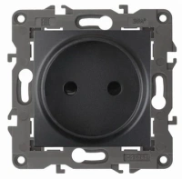 Розетка 220v б/з антрацит ЭРА Элеганс 14-2105-05