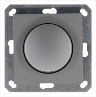 Диммер с накладкой 30-400W, 1gang 2way, цвет алюминий Jasmart G4012S