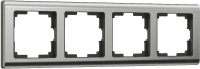 Рамка из металла на 4 поста Metallic глянцевый никель Werkel Metallic W0041602