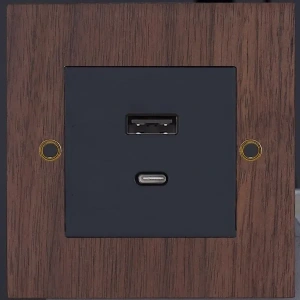Розетка USB / Type C внутр. монтажа Sevilla (орех) Salvador STYLE SWBY3CC12