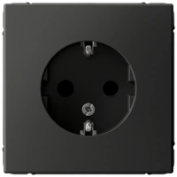 Розетка с заземлением со шторками Systeme Electric ArtGallery, 16А, БАЗАЛЬТ  GAL001445