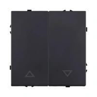 Механизм управления жалюзи 2-клавишный, черный бархат Brionilux серия Z (ZG013BK)