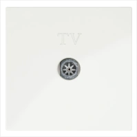 Розетка TV Φ9.5mm оконечная с накладкой, цвет Сахара Jasmart FD6001SH