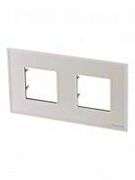2 постовая рамка жемчужное стекло ABB Zenit 2CLA227200N3501