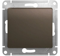Переключатель 1-клавишный схема 6 10AX Systeme Electric Glossa, шоколад GSL000861