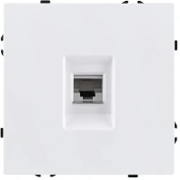 Розетка телефонная RJ11, белый бархат Brionilux серия Z (ZG019WH)